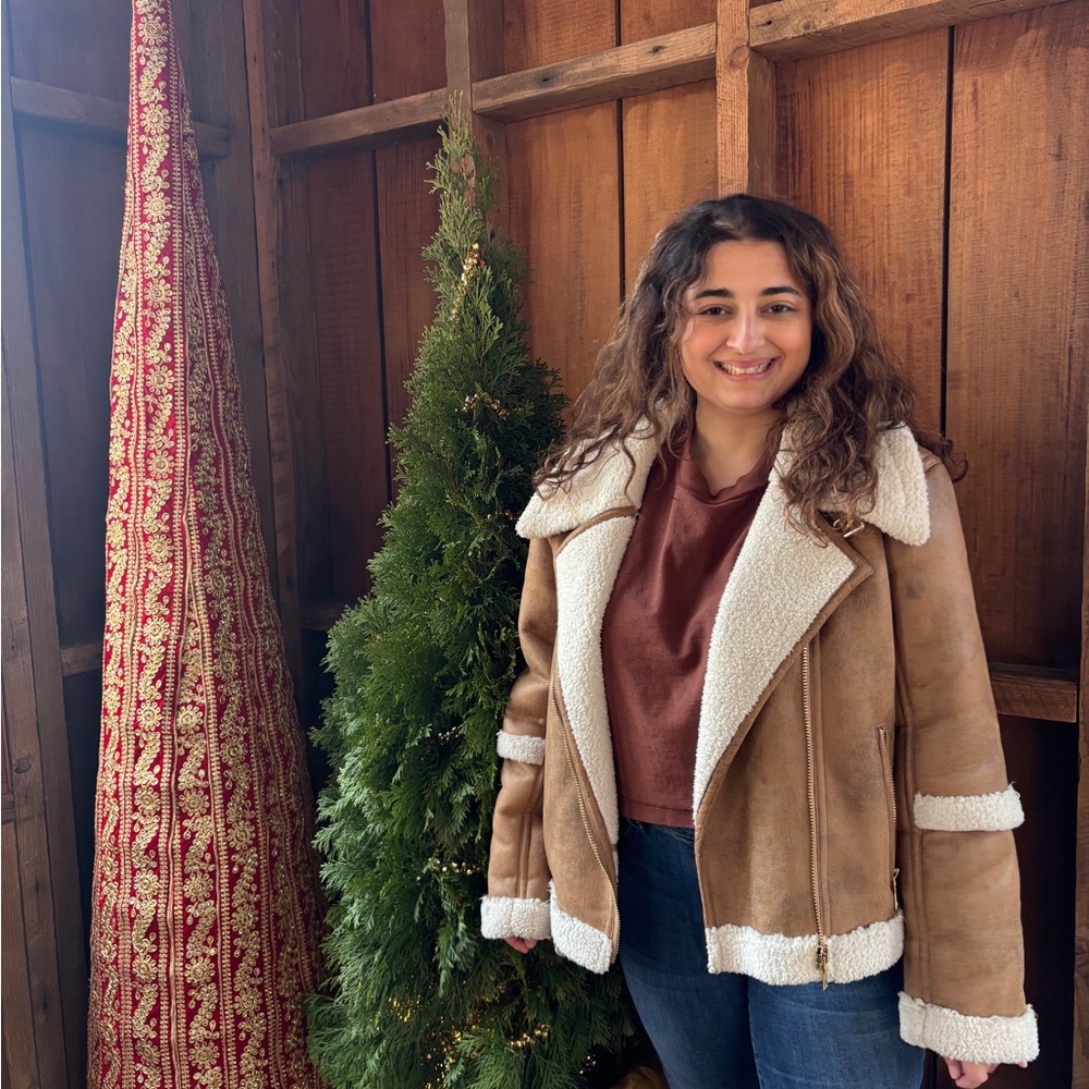 Women's Tan Shearling Jacket